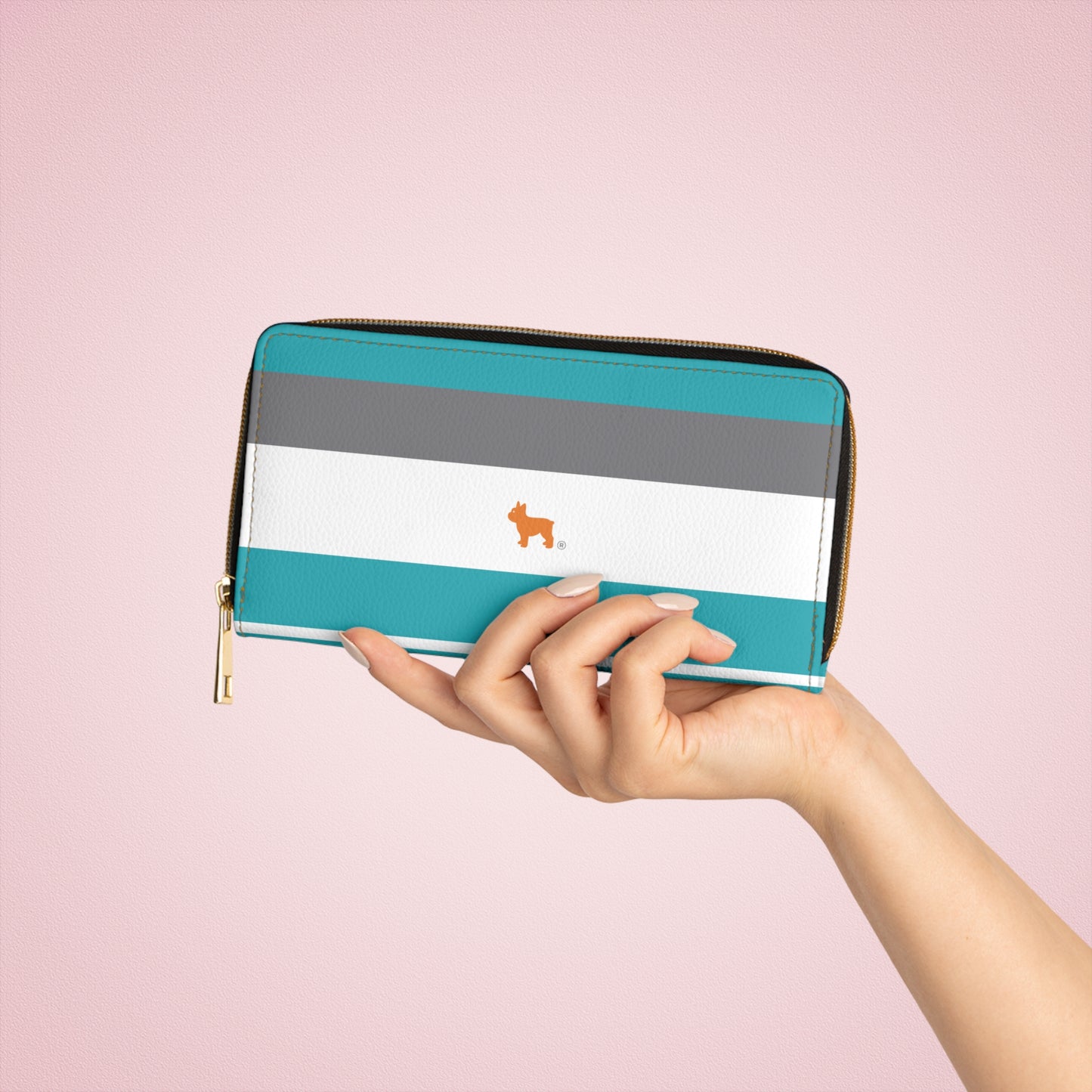 Turquoise Zipper Wallet