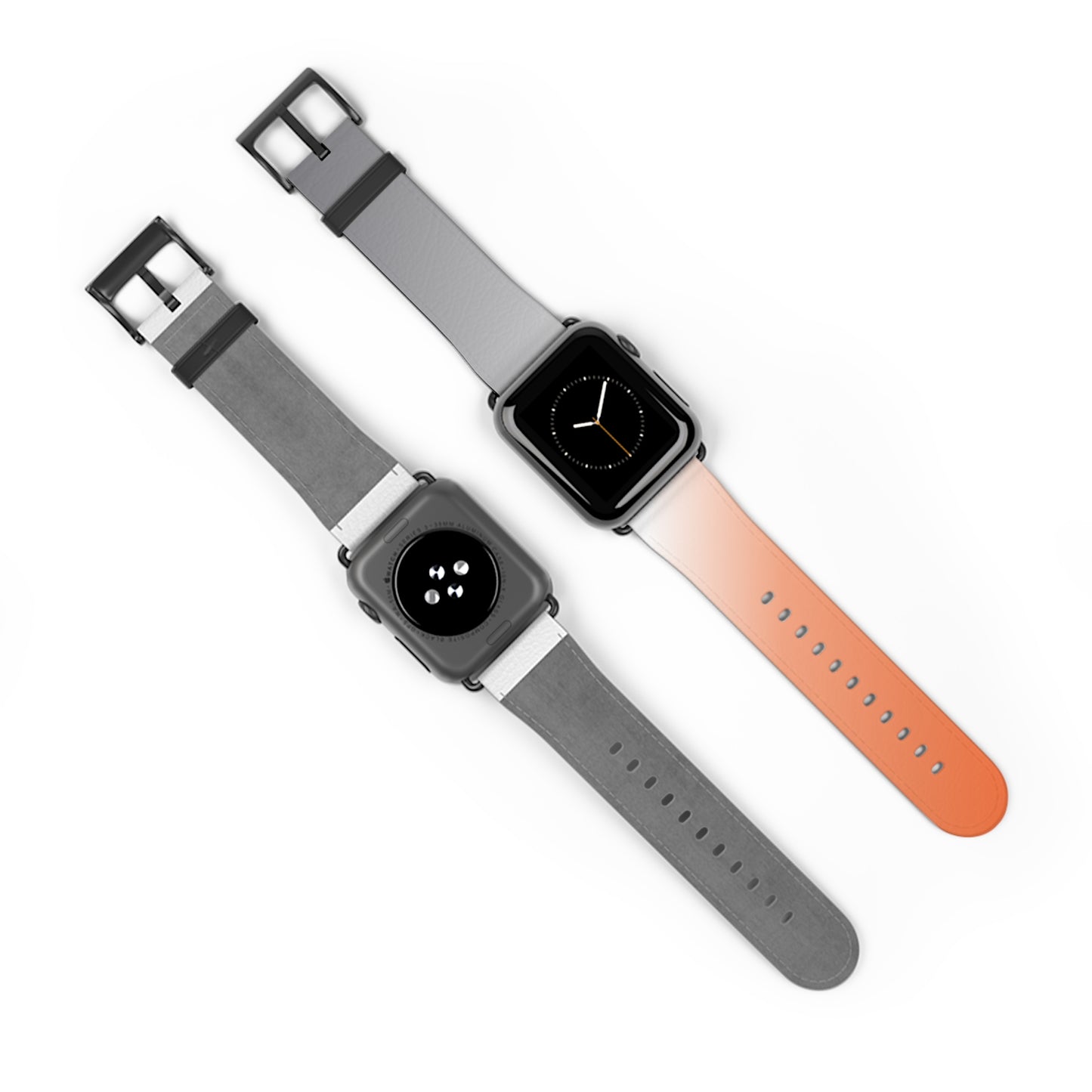 Grey w/ Orange Apple Watch Band