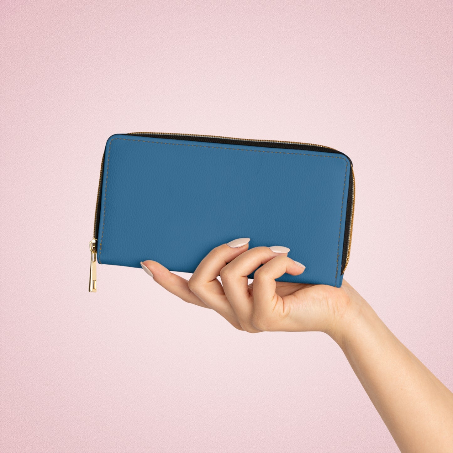 Blue & Orange Zipper Wallet
