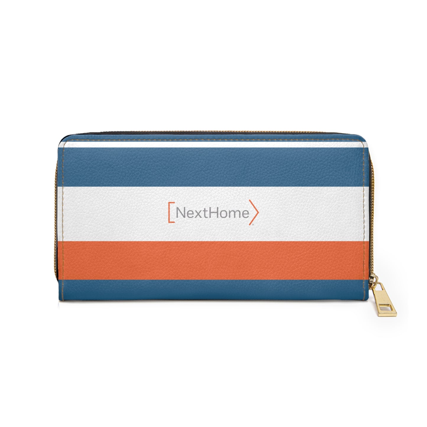 Blue and Orange Zipper Wallet