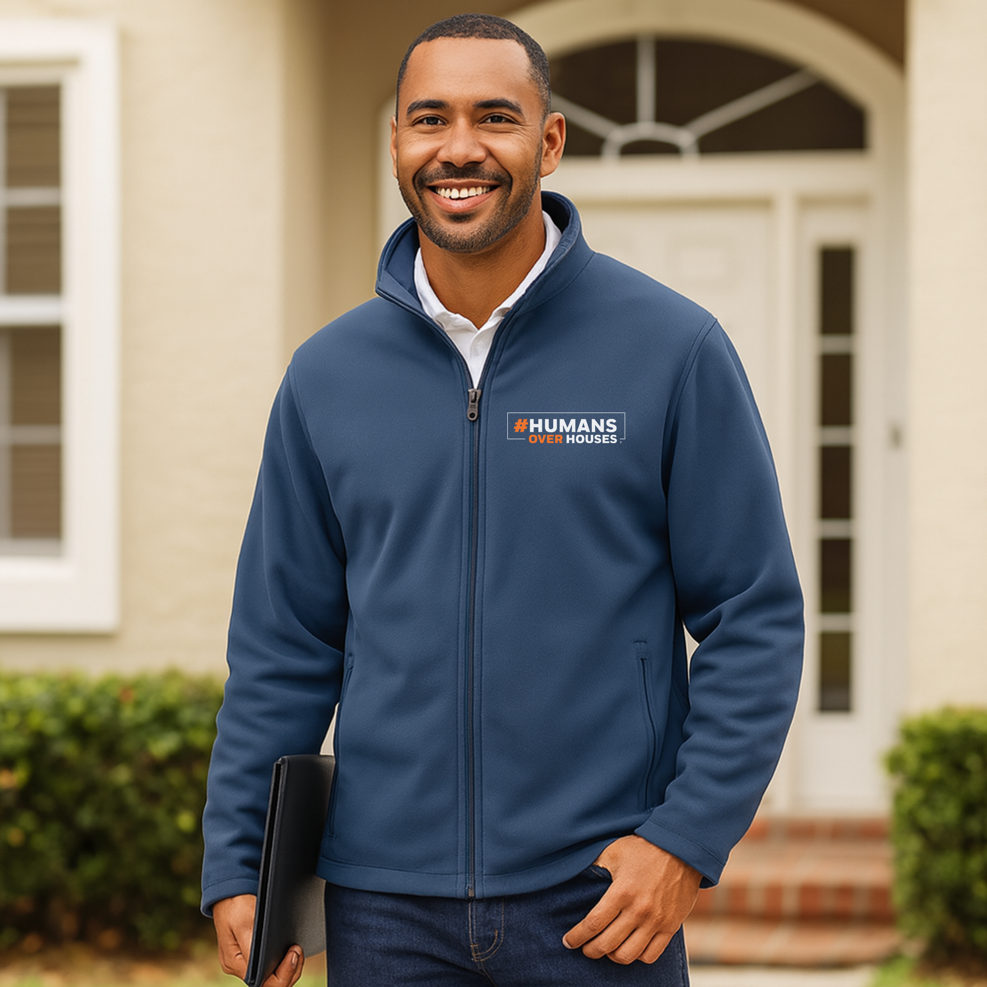 Humans Over Houses Men's Port Authority Fleece Jacket – O21 Swag Humans Over Houses Men's Port Authority Fleece Jacket – O21 Swag