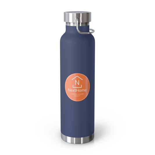 Coastal Luxury Realty DBA Template Copper Vacuum Insulated Bottle, 22oz