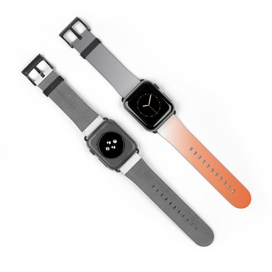 Grey w/ Orange Apple Watch Band
