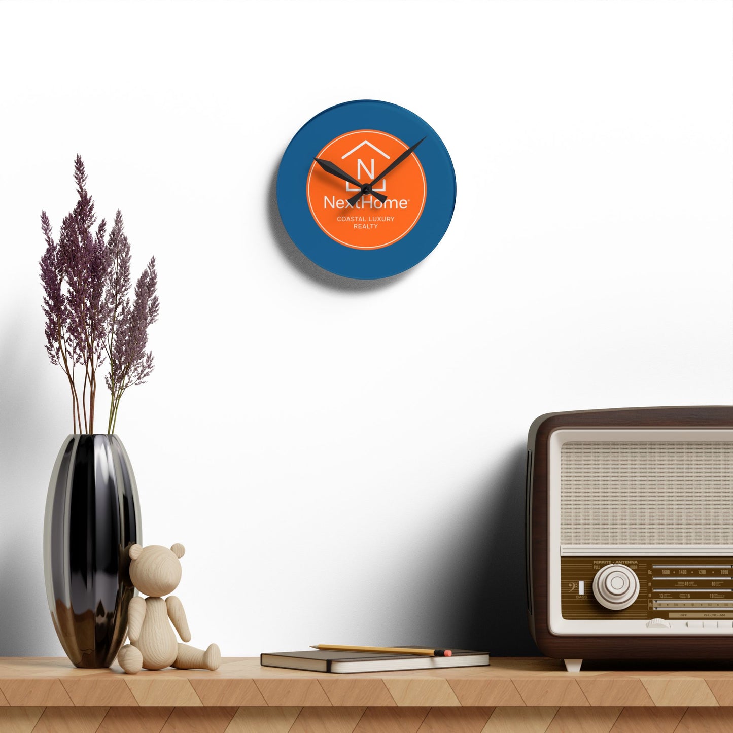 Coastal Luxury Realty Acrylic Wall Clock