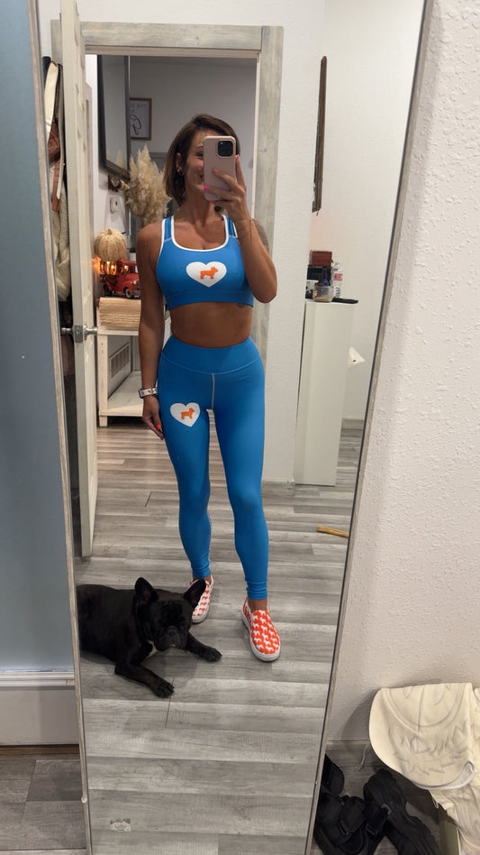 Love Luke Blue Yoga Leggings