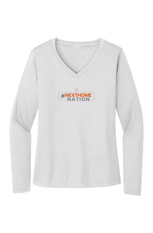 NextHome Nation Sport-Tek Ladies Long Sleeve Tee V-Neck