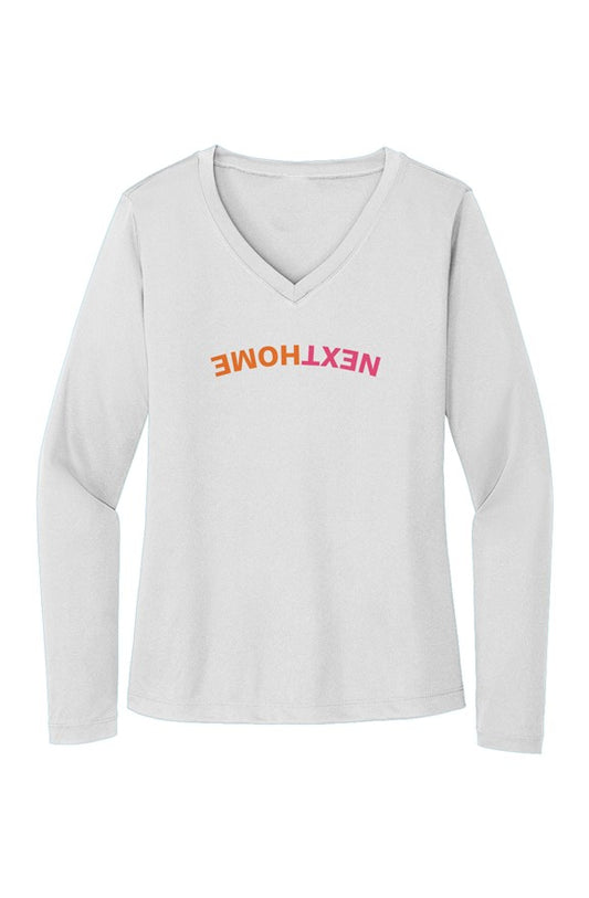 Pink Upside Down NextHome Sport-Tek Ladies Long Sl