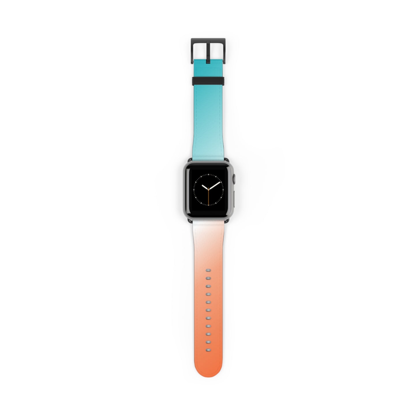 Turquoise w/ Orange Apple Watch Band