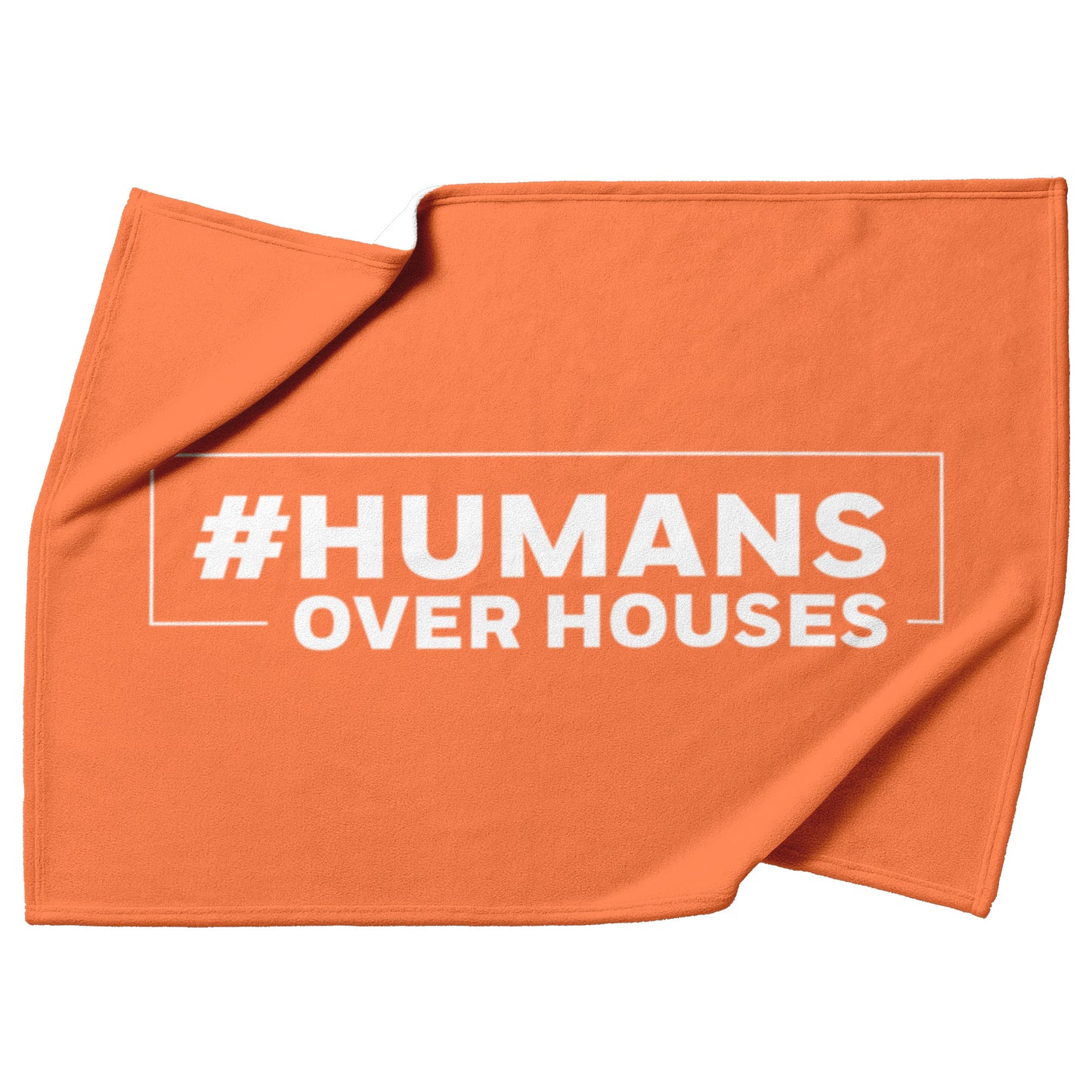 Humans Over Houses Orange Blanket