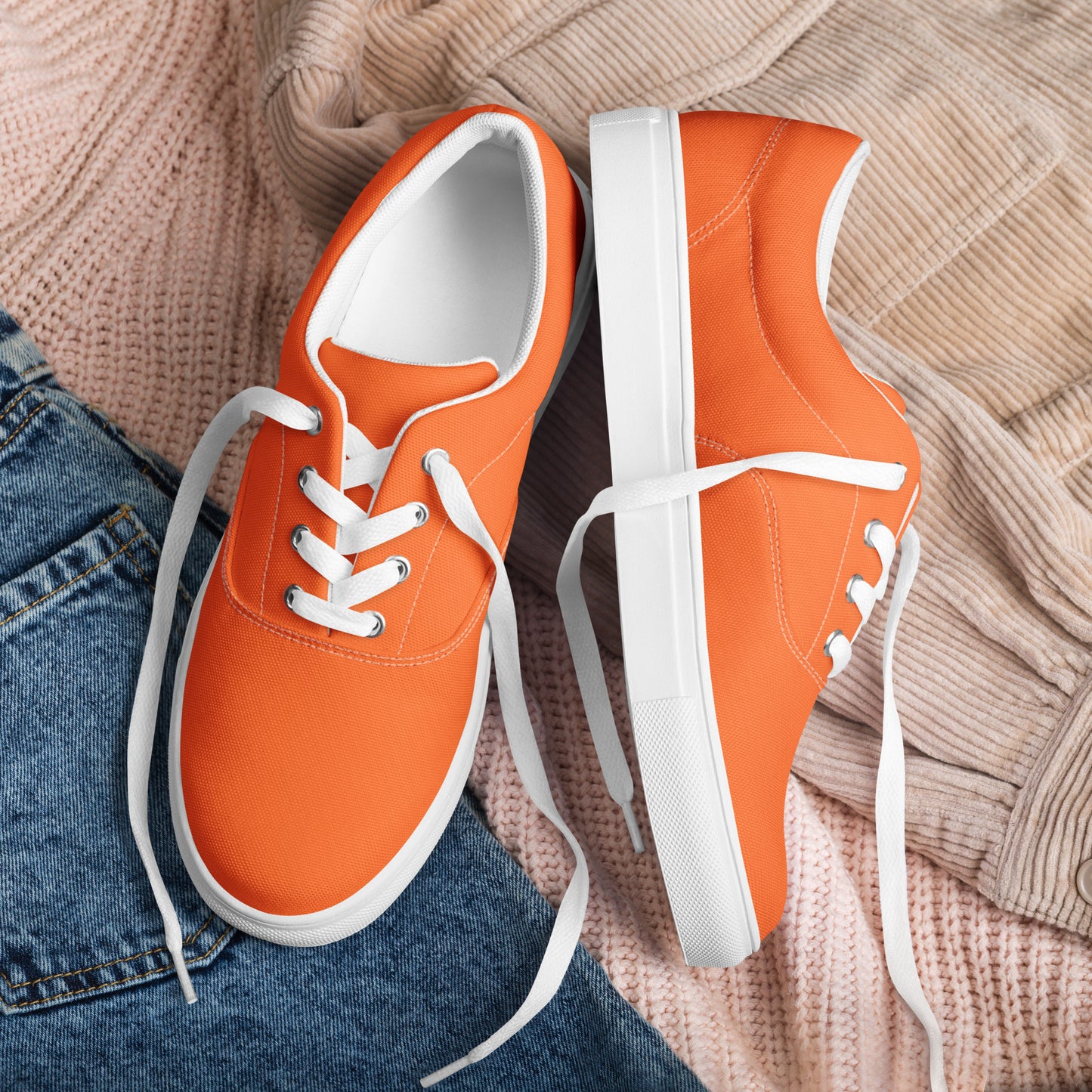 o21 Orange Women’s lace-up canvas shoes